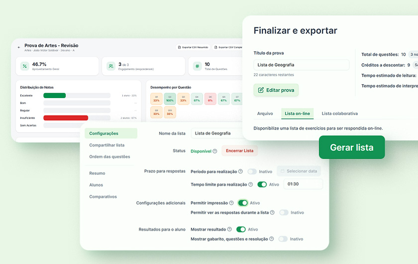 Listas Online para seus alunos